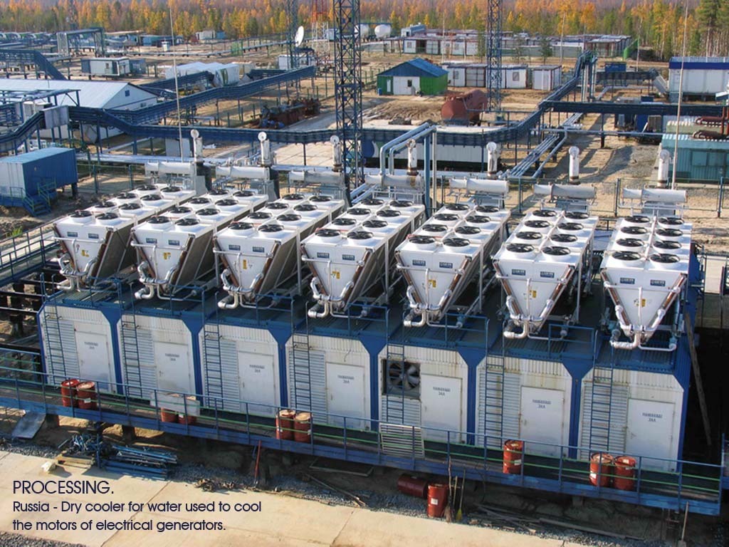 Russia - Cooling installation - Dry coolers for water used to cool the motors of electrical generators