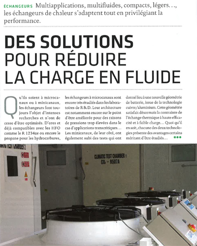 Des solutions pur réduire la charge en fluide