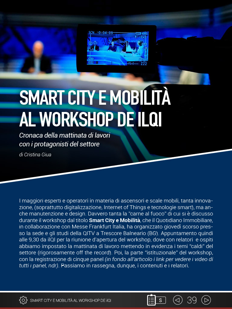 Smart city e mobilità al workshop de ILQI