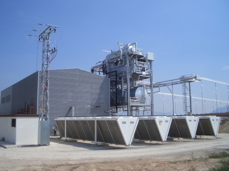 Solar Station -  Almeria,  Spain - Indirect condensing steam of thermodynamic cycle - EHLD1N 2287B dry cooler  with 16 fans