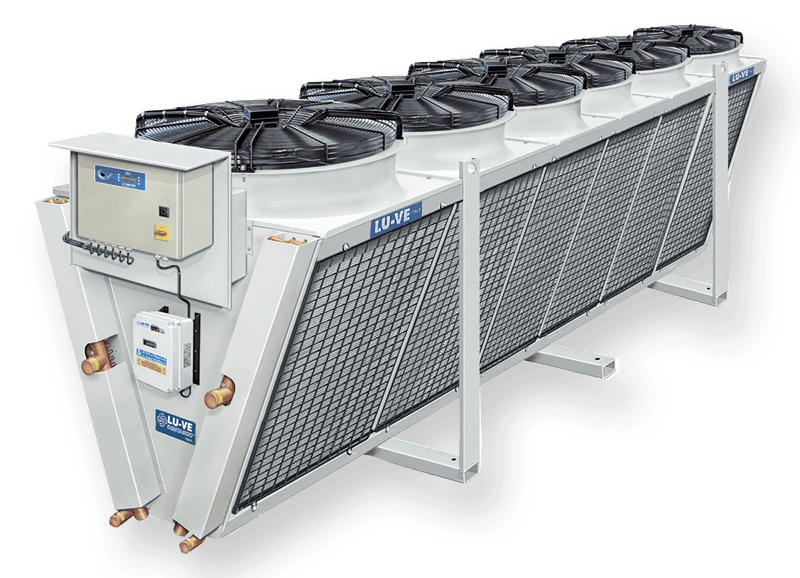 Air cooled condensers XDHV with single fanrow Vcoil